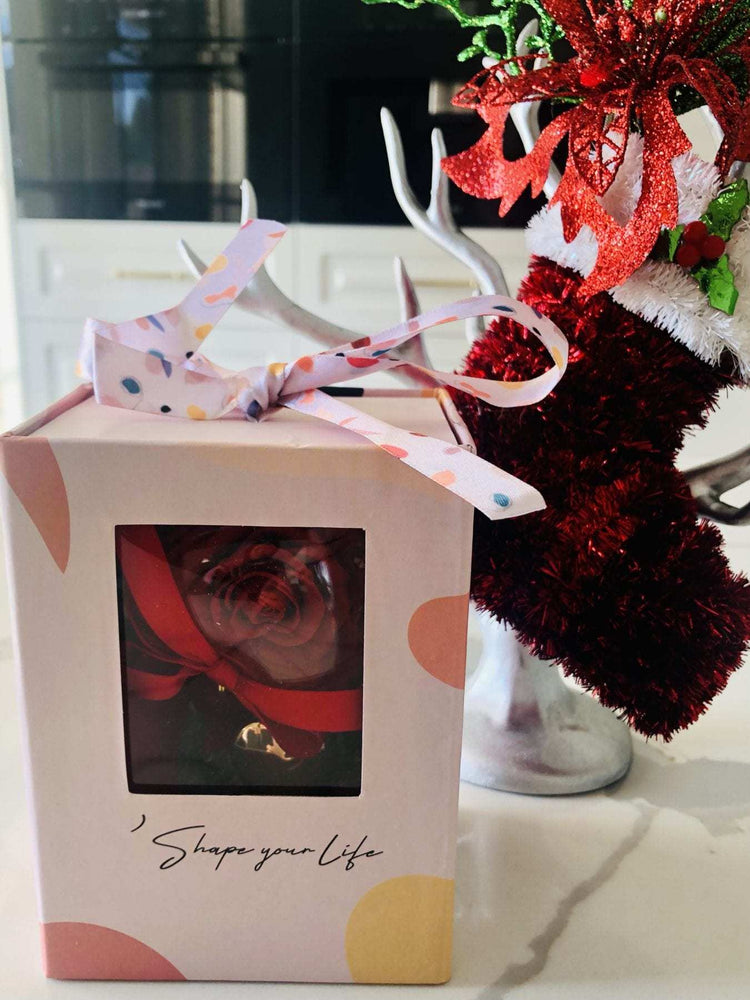 Acrylic Preserved Rose Keyring - Everlasting Blooms Vic