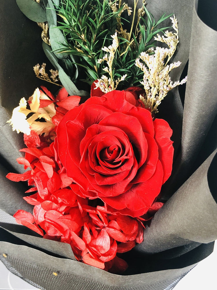 Bel Amour Red Floral Bouquet - Everlasting Blooms Vic