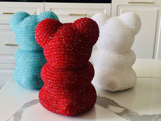 Crystal Diamond Rose Bear with Gift Box - Everlasting Blooms Vic