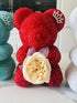 Crystal Diamond Rose Bear with Gift Box - Everlasting Blooms Vic