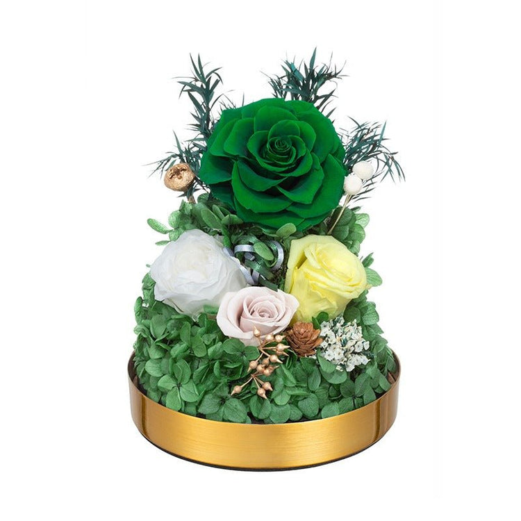 Emerald velvet Rose Dome - Everlasting Blooms Vic