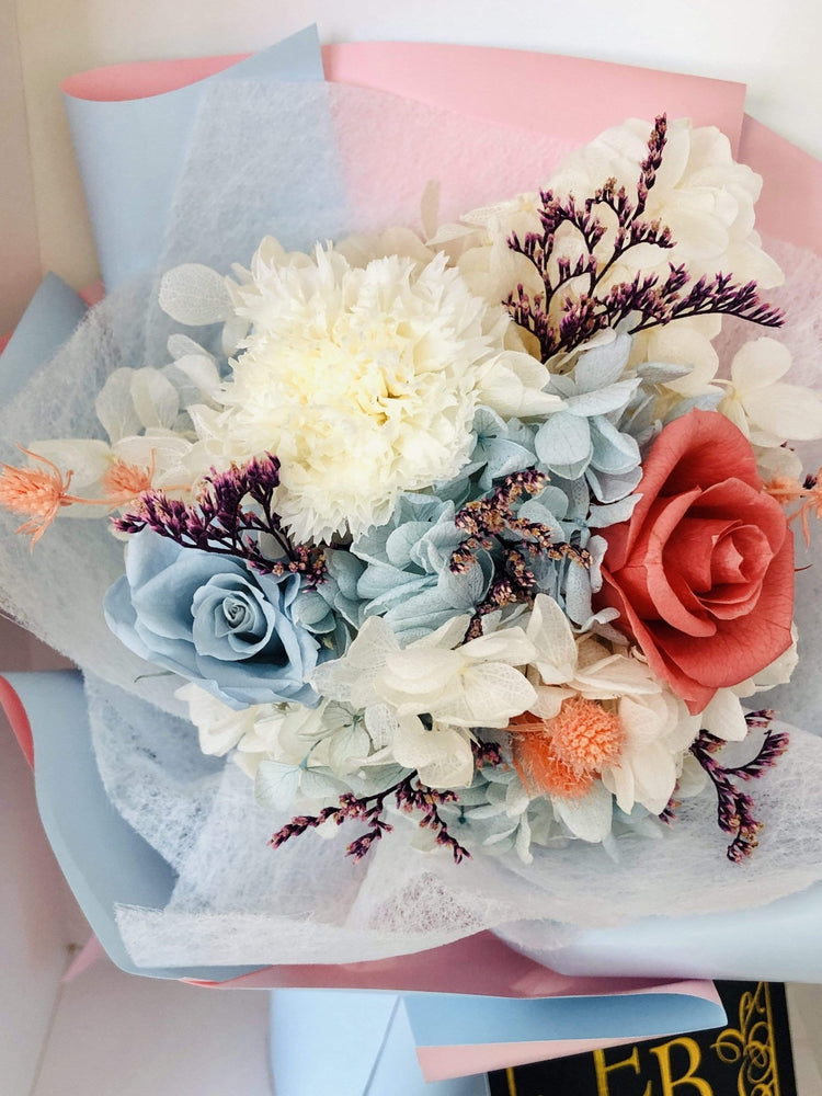 Florence Blue Floral Bouquet - Everlasting Blooms Vic