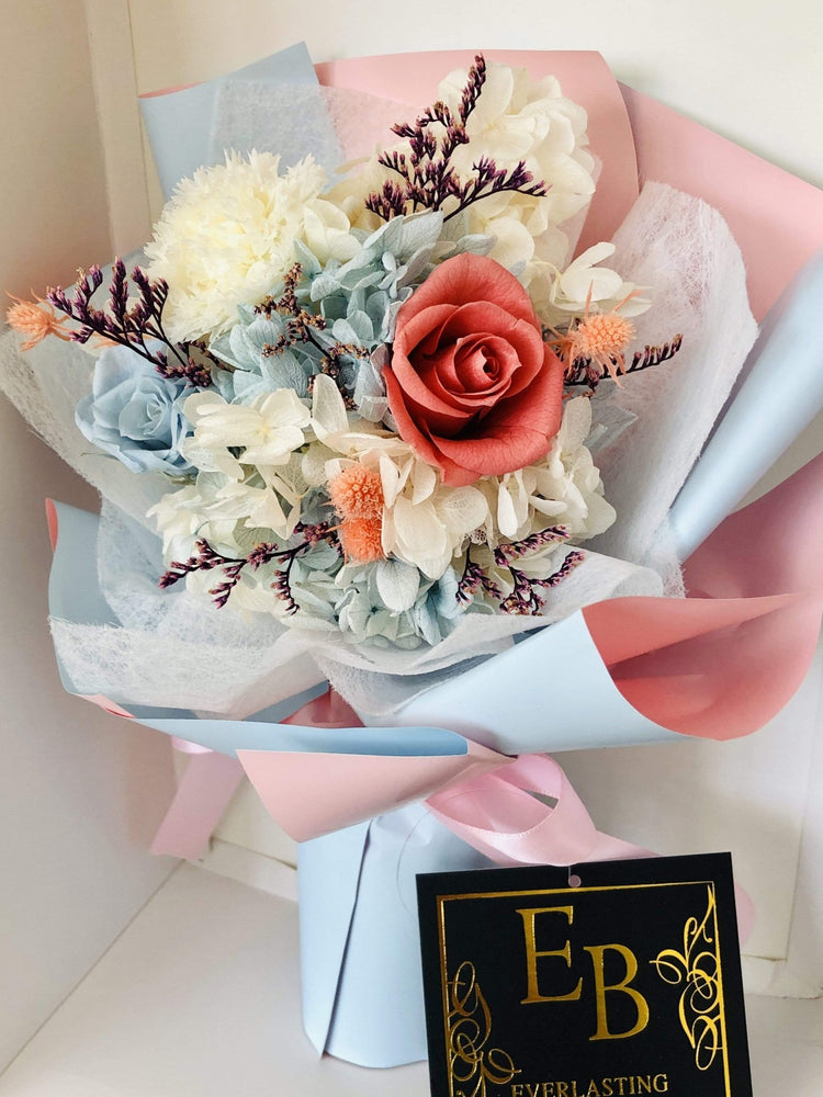Florence Blue Floral Bouquet - Everlasting Blooms Vic