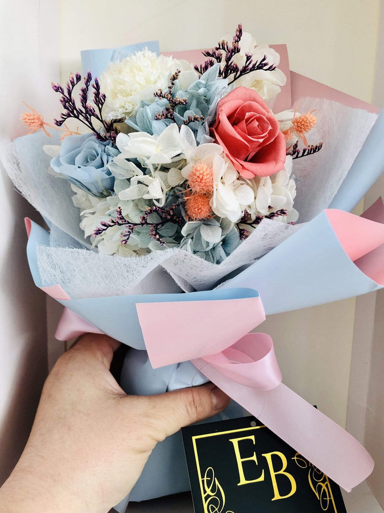 Florence Blue Floral Bouquet - Everlasting Blooms Vic