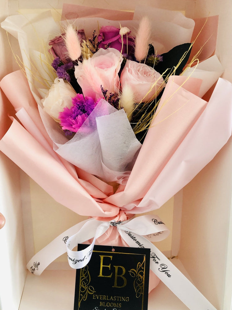 Florence II Pink Floral Bouquet - Everlasting Blooms Vic