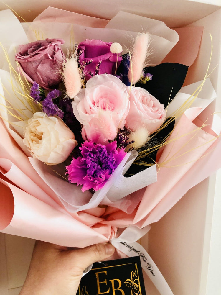 Florence II Pink Floral Bouquet - Everlasting Blooms Vic