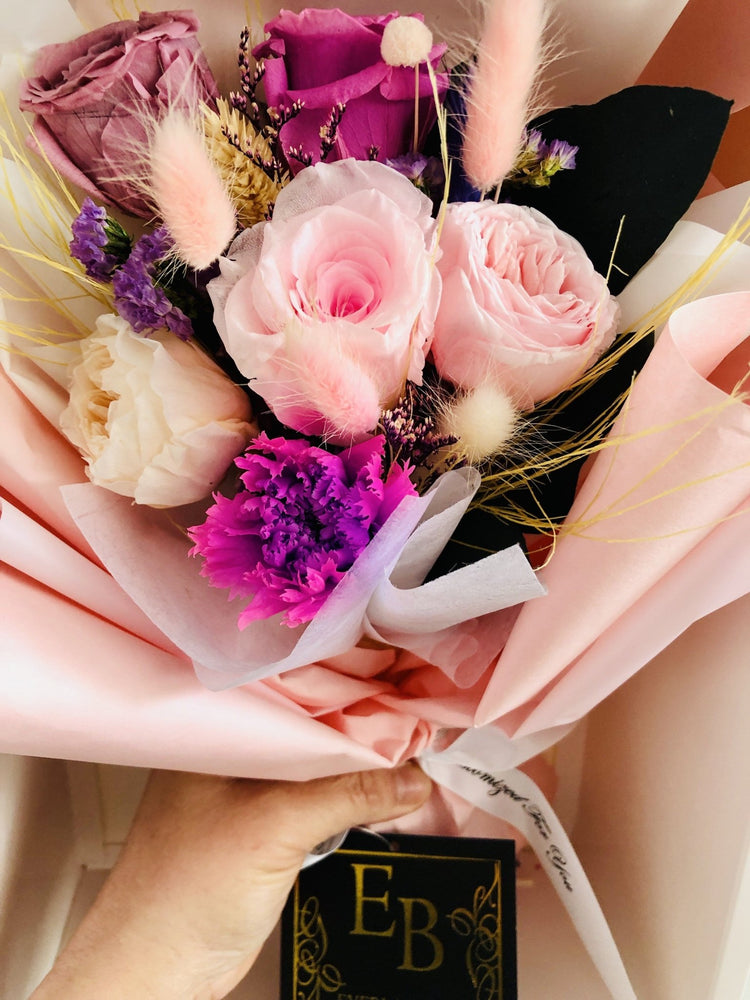 Florence II Pink Floral Bouquet - Everlasting Blooms Vic