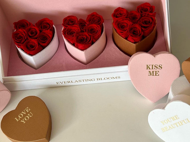 Le Mini Heart Bundle Sets - Red - Everlasting Blooms Vic