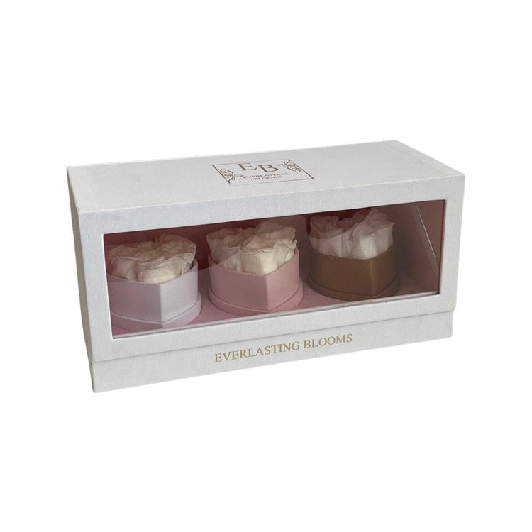 Le Mini Heart Bundle Sets - White - Everlasting Blooms Vic