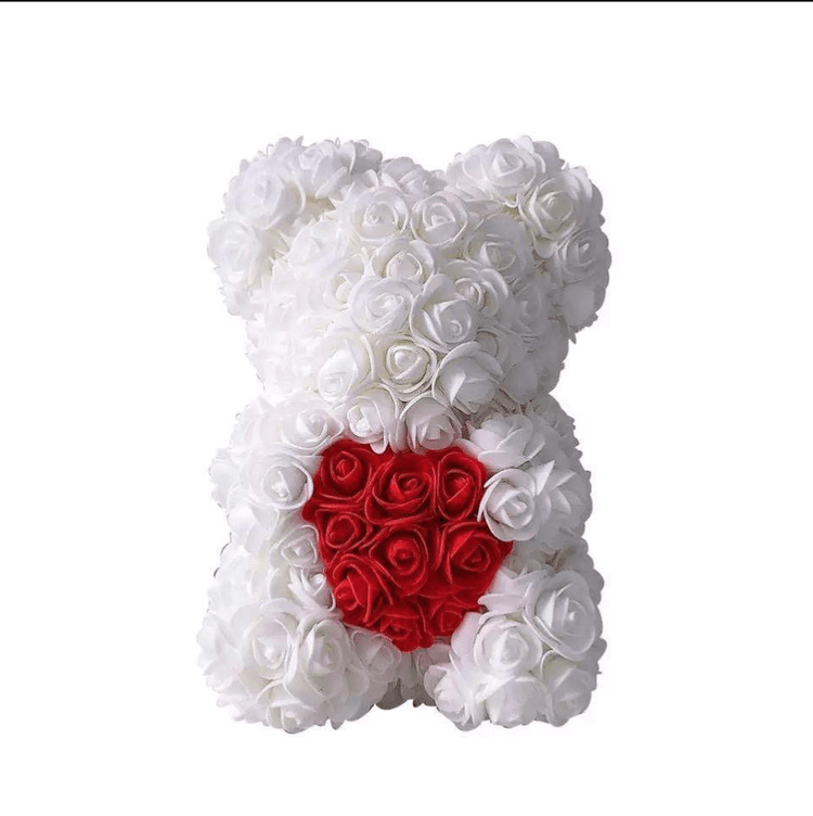 25cm Rose Bear with Gift Box.