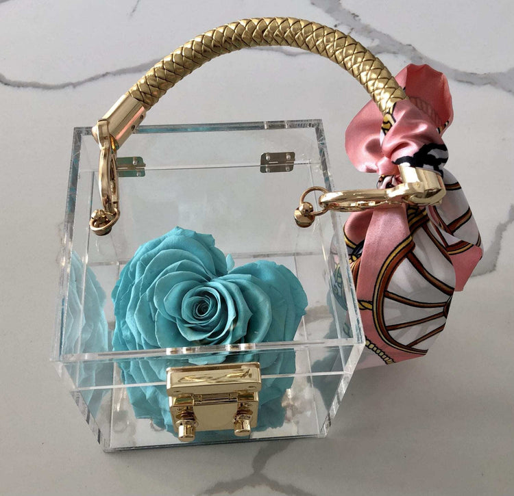 Le Coeur Bloom Bag Tiffany Blue Rose.