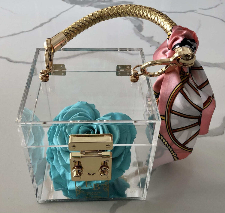 Le Coeur Bloom Bag Tiffany Blue Rose.