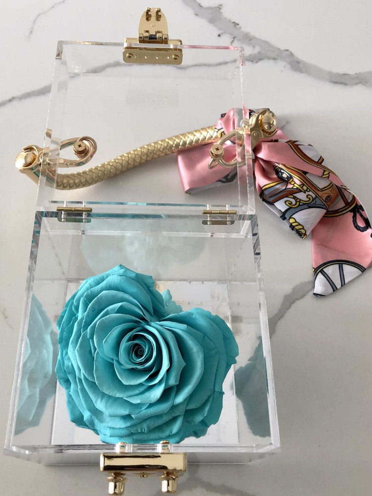 Le Coeur Bloom Bag Tiffany Blue Rose.