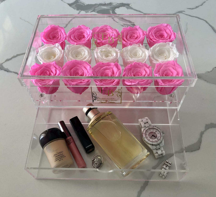 Pure Luxe Crystal Box Pink Stripe.