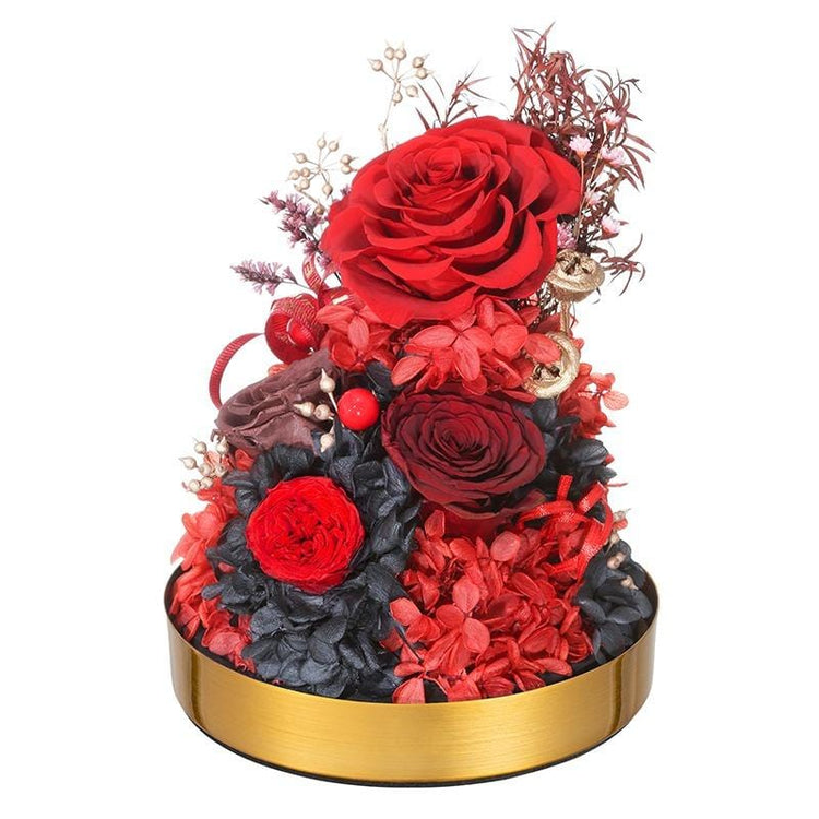 Red velvet Rose Dome.