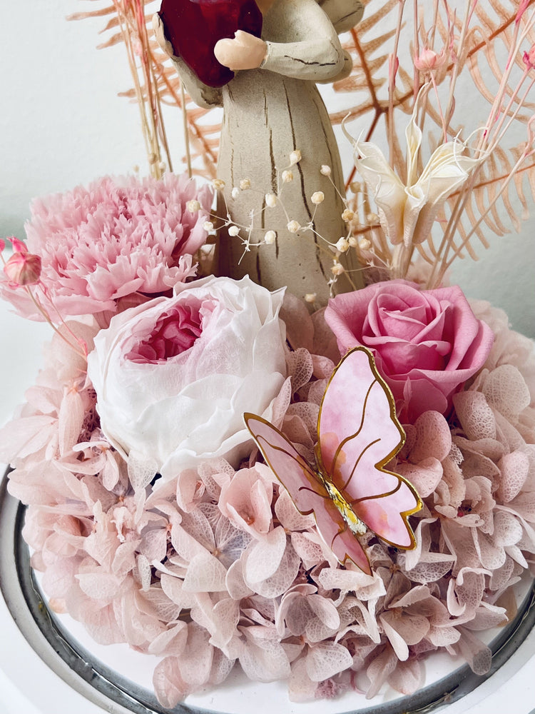 The Guardian Angel Rose Dome Pink with LED.