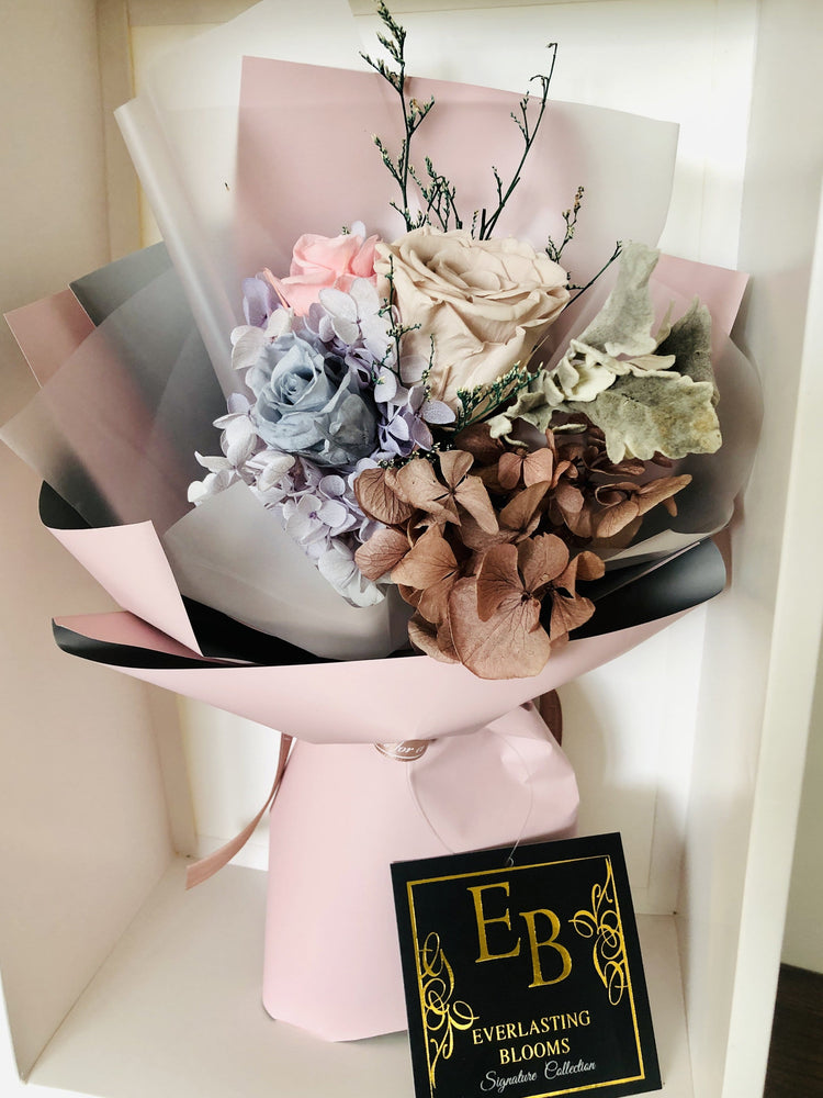 Miss Louise Pink White Floral Bouquet.