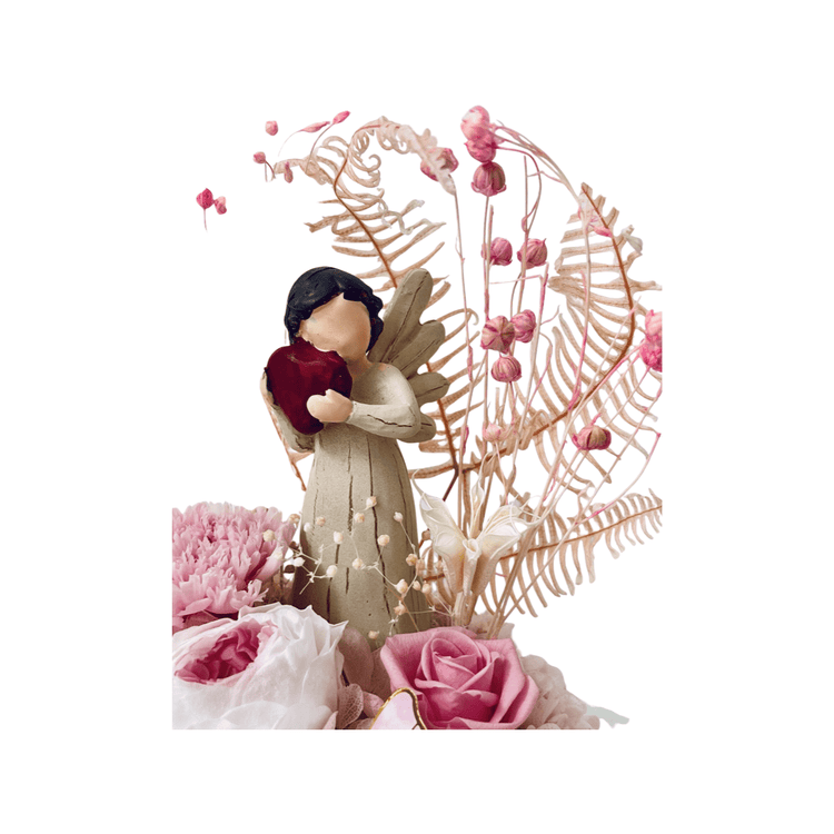 The Guardian Angel Rose Dome Pink with LED.