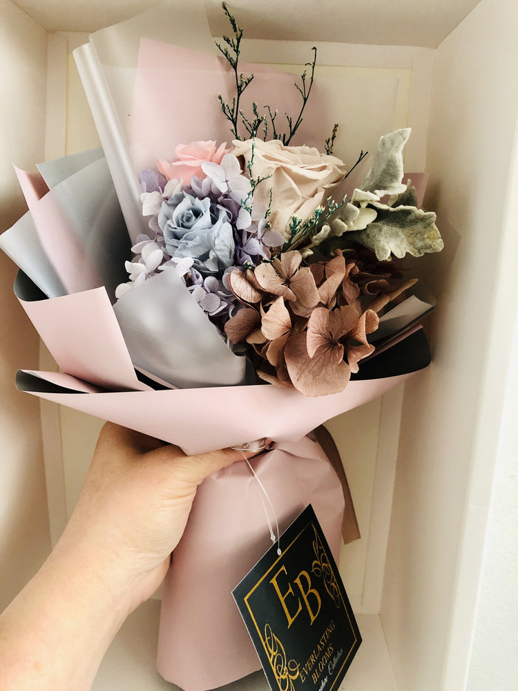 Miss Louise Pink White Floral Bouquet.