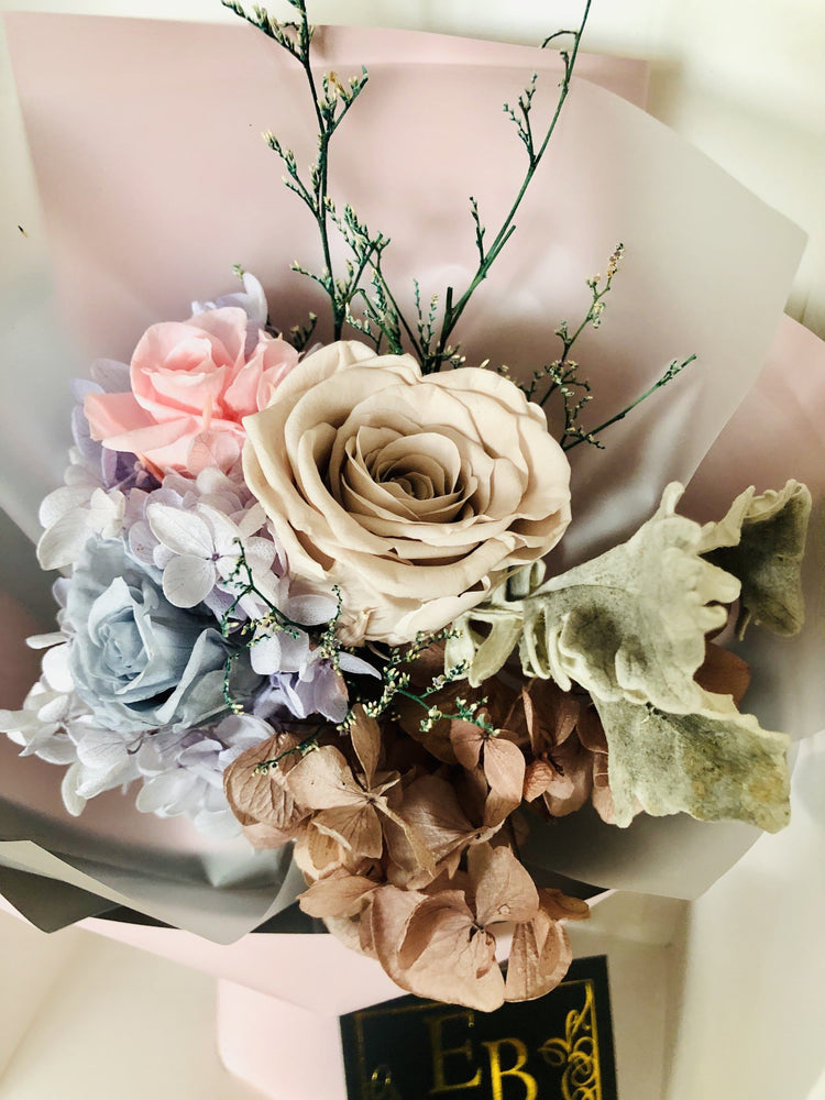 Miss Louise Pink White Floral Bouquet.