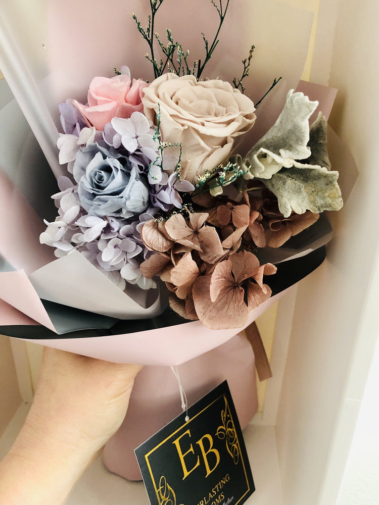 Miss Louise Pink White Floral Bouquet.