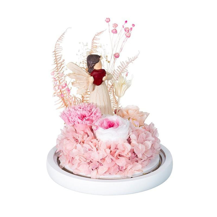 The Guardian Angel Rose Dome Peach with LED.