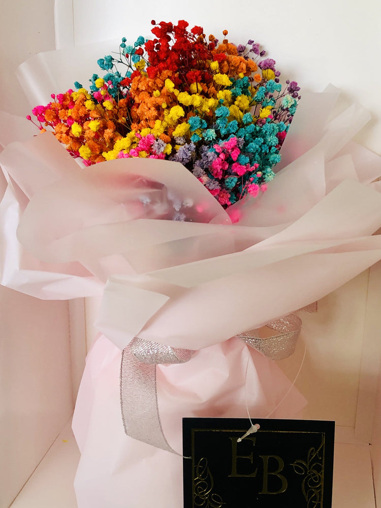 Rainbow Gyp Floral Bouquet.