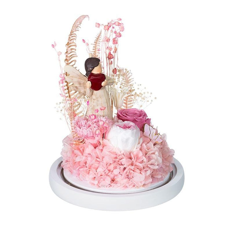 The Guardian Angel Rose Dome Pink with LED.