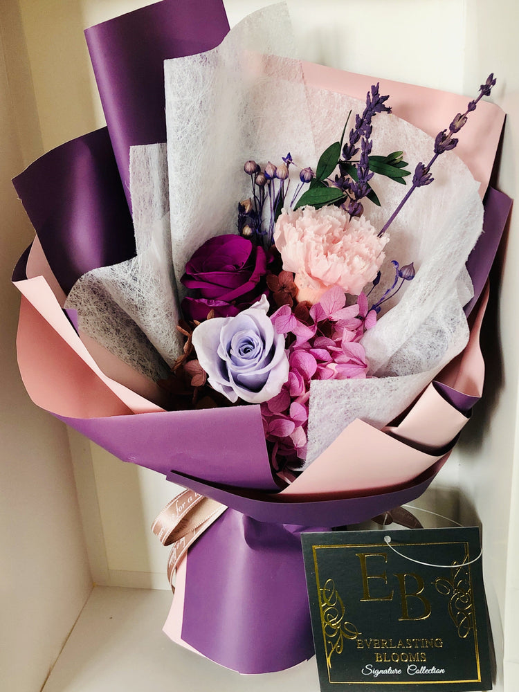 Miss Louise Purple Floral Bouquet.