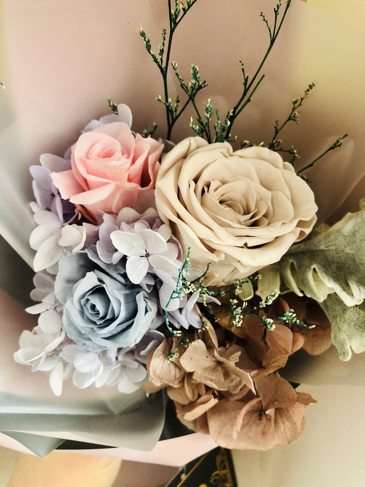 Miss Louise Pink White Floral Bouquet.