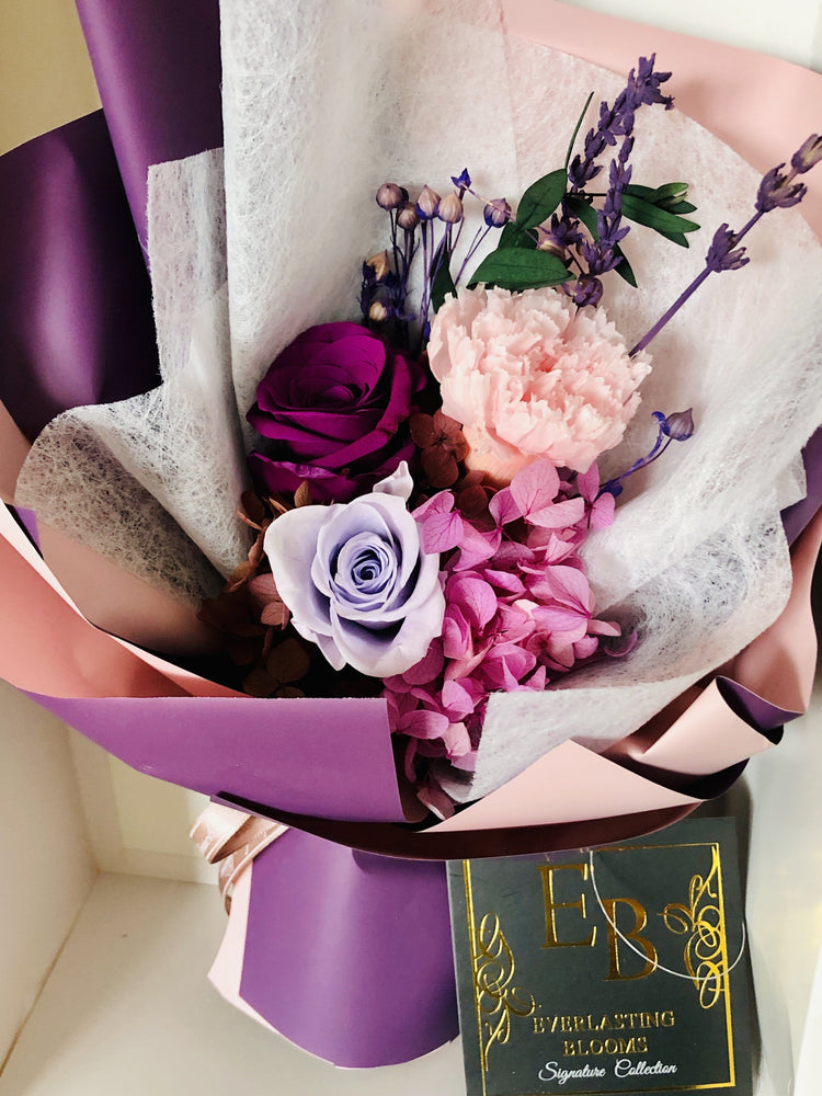 Miss Louise Purple Floral Bouquet.