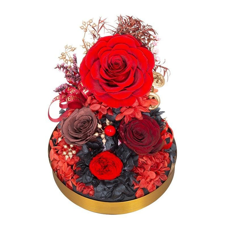 Red velvet Rose Dome.