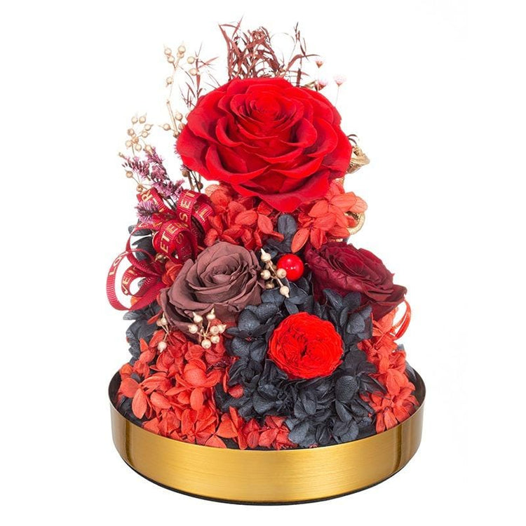 Red velvet Rose Dome.