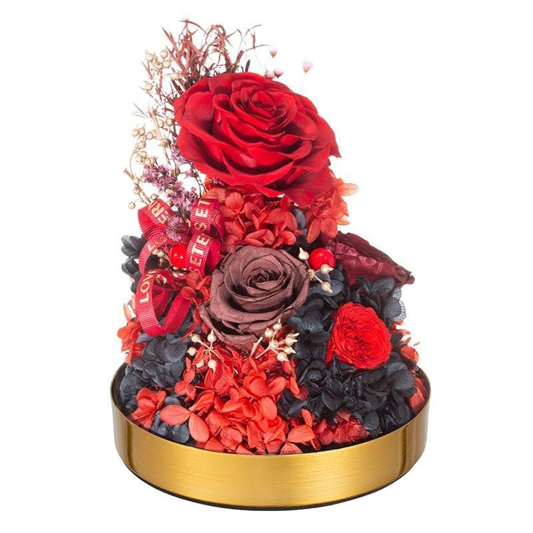 Red velvet Rose Dome.