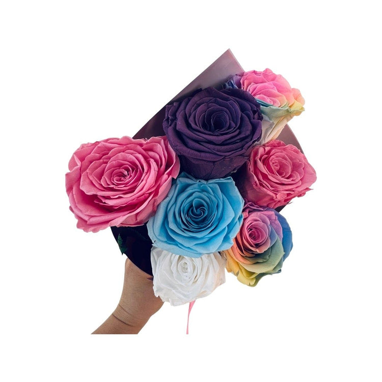Long Stem rose with white hat box - Sakura Pink.