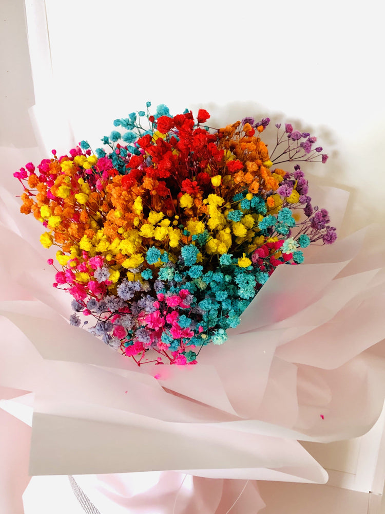 Rainbow Gyp Floral Bouquet.