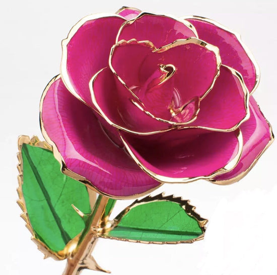 24K Gold dipped Rose Dome - Everlasting Blooms Vic