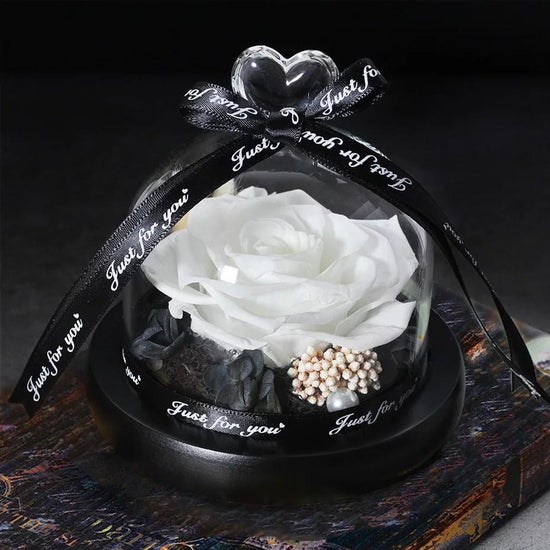 Angelic Rose Dome with LED - Everlasting Blooms Vic