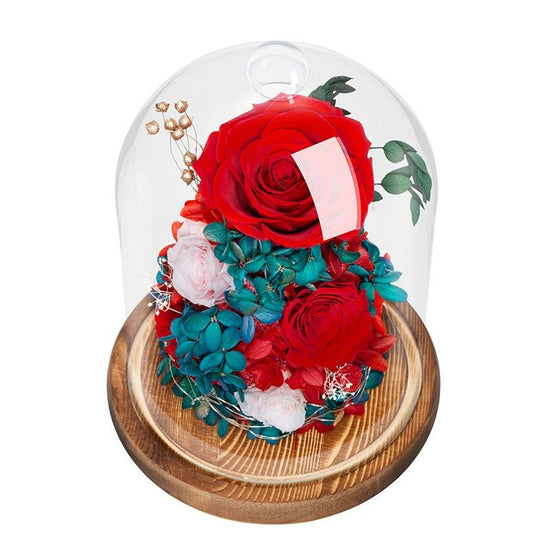 Eternal Blooms Rose Dome with LED - Everlasting Blooms Vic