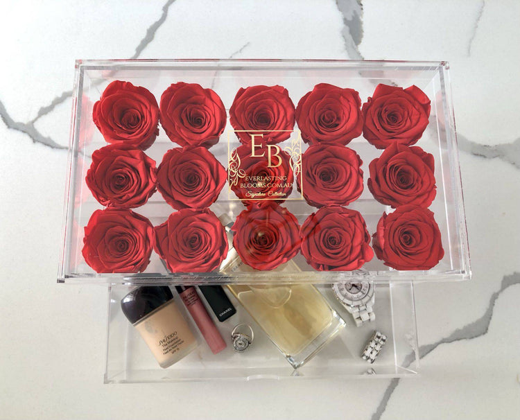Pure Luxe Crystal Box Cherry Red.