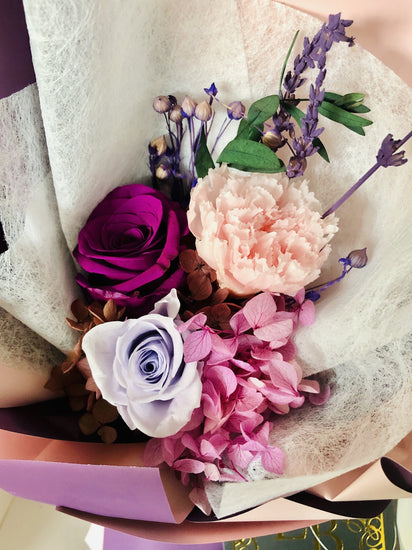 Miss Louise Purple Floral Bouquet.