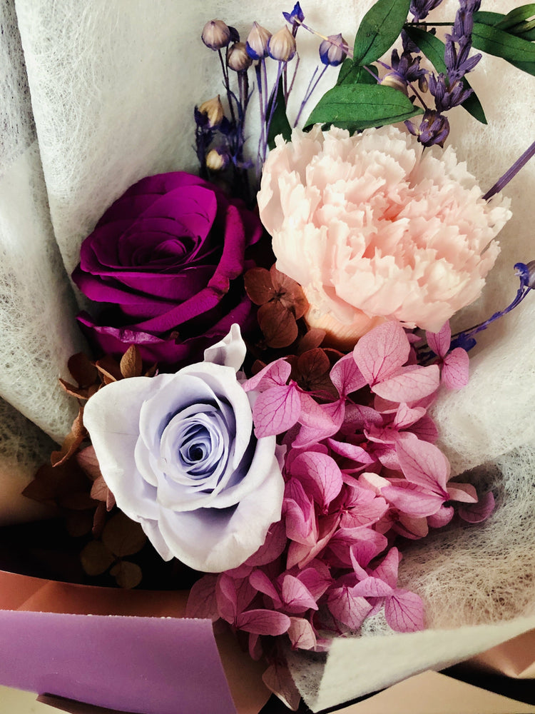 Miss Louise Purple Floral Bouquet.