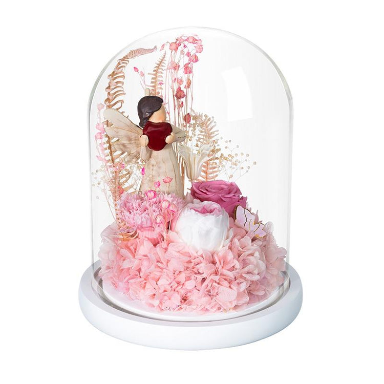 The Guardian Angel Rose Dome Pink with LED.