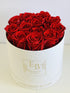 The Classic Round Rose Box - Red.