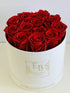 The Classic Round Rose Box - Red.